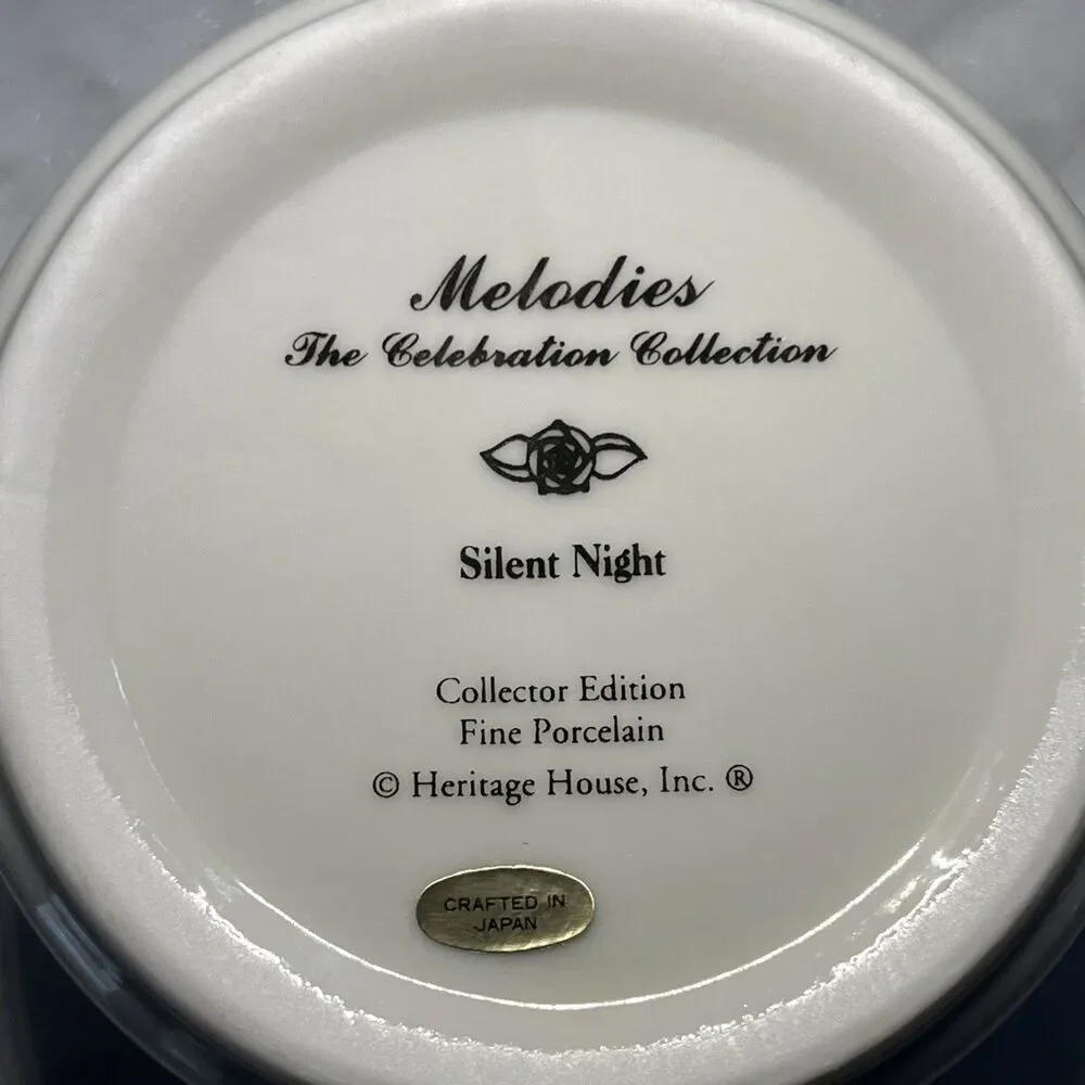 Vintage Heritage House Melodies Christmas Silent Night Music Trinket Box Holiday